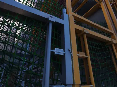 Scaffolding building in game Low-poly 3D model