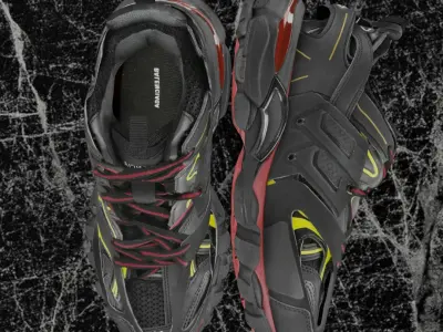 BALENCIAGA TRACK BORDEAUX 3D SHOES Low-poly 3D model