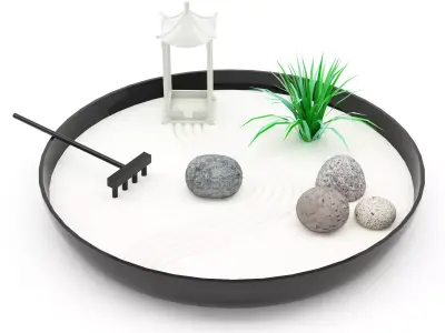 Miniature zen garden  3D model
