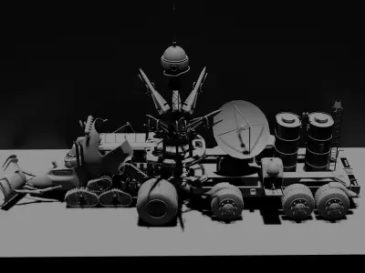 Military-  HYBRID SNOW TRUCK 3D model