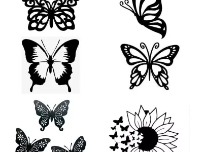 Butterflies Wall Decoration 3D print model