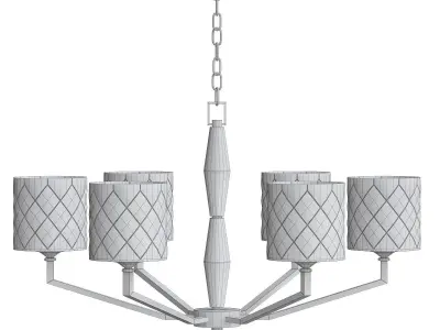 LUXURY MODERN BRASS CHANDELIER 3 Low-poly 3D model