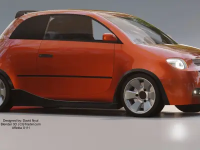 Affekta X111 Concept Low-Poly game ready tuning rally sport car Low-poly 3D model