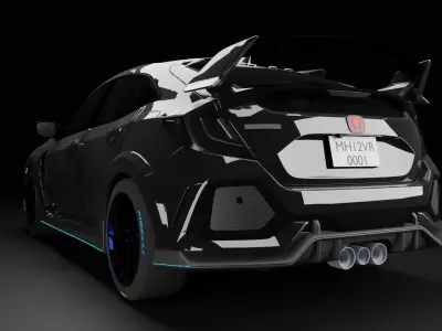 Honda Civic Type-R  Low-poly 3D model