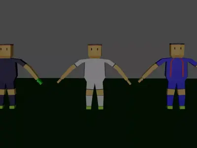 Football player character Free 3D model