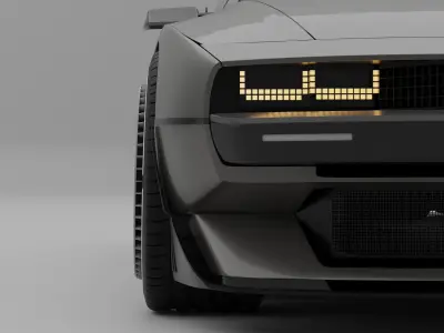 Hyundai N Vision 74 3D Blender File Textured And FBX OBJ Files 3D model