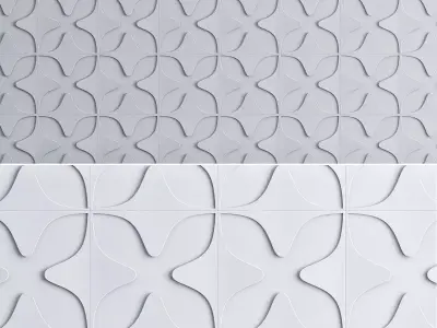 3d wall panel decoration low poly 3d model Low-poly 3D model