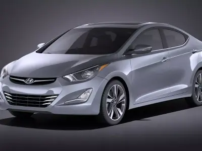 Hyundai Elantra Sedan 2016 VRAY 3D model