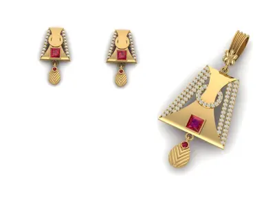 Pendant Necklace 3D print model 14