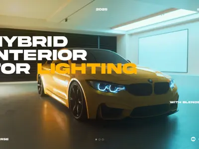 Modern Interior for Car Renders Without car 3D model