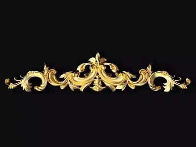 Central decor ornament for furniture 3D model 913