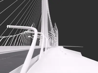 Zaha Hadid Architects Danjiang Bridge in Taiwan 3D model