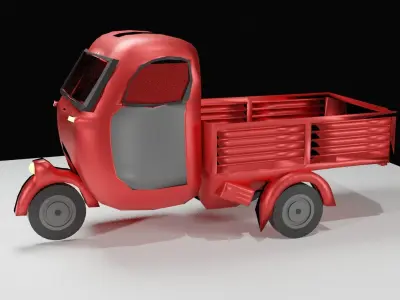 Ape piaggio Free low-poly 3D model