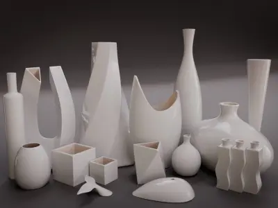 Modern Vases Collection  3D model