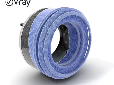 Futuristic Industrial Component Model Pack Low-poly 3D model