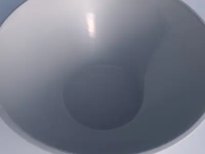 Bowl wide with smooth horizontal ribbons 3D print model