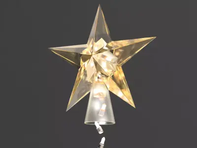 LIT UP EASY STAR ORNAMENT FOR YOUR PINE TREE 3D print model