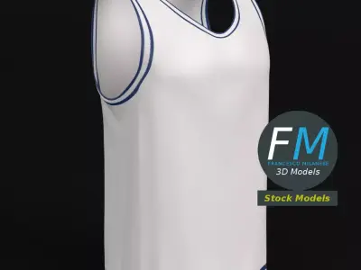 Basketball jersey mockup 3D model