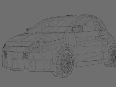 low poly supermini Low-poly 3D model