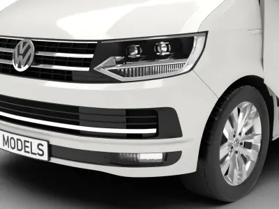 Volkswagen Tranporter T6 Multivan 2019 HQ 3d model  3D model