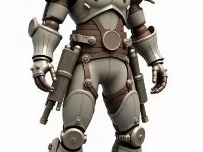 steampunk robotic 6 3D print model