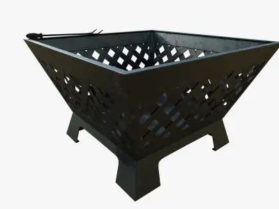 Fireplace Garden Equipment Yard Log Fire Park 3D model