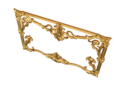 Plaster decorative frame ornament 24 3D model