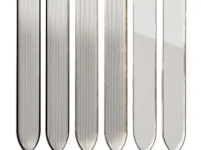 Room Dividers - Interior Partitions 3 metal color 2 glass types 3D model