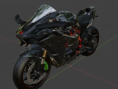 bike kawasaki ninja 3D model