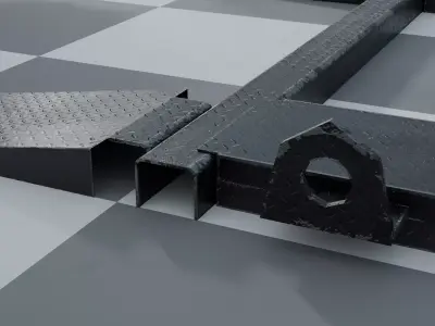 CAR RAMP Low-poly 3D model