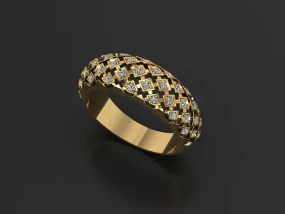 Womens ring openwork 3D print model