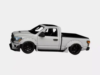 Widebody Custom Pickup Truck Extreme Show Build 01 3D model