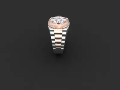 men ring 3D print model 13