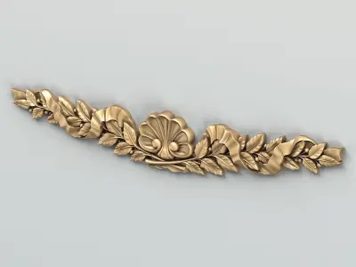 Carved decor horizontal 021 3D model
