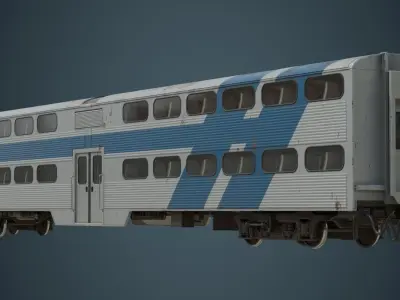 Railcar 1B Low-poly 3D model