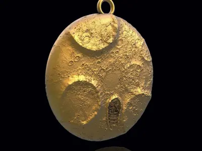 Moon earrings 3D print model