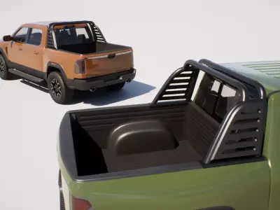 Pickup Truck 1 - Dodge Ram - Game Ready Vehicle Low-poly 3D model