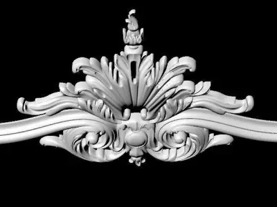 Central decor ornament for furniture 3D model 896