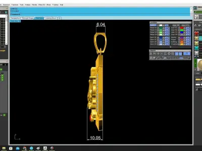 Luxury Chinese Dragon Pendant 3D Model 3642 3D print model