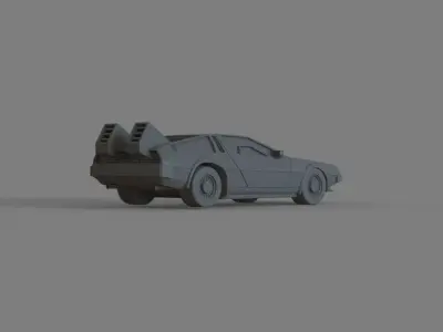 Delorean Car 3D print model