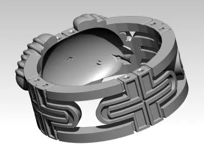 King of the road Ring  Motor Engine  3D print model