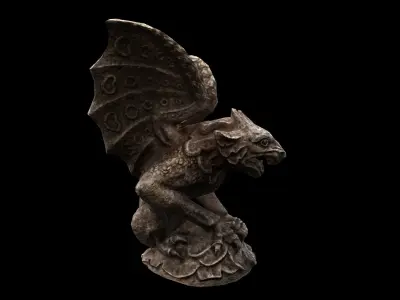 Gargoyle Statue - PBR - Textured Low-poly 3D model