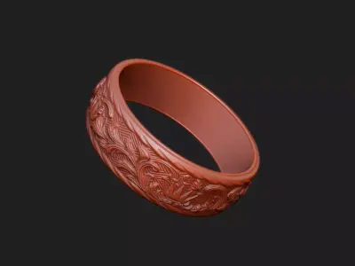 grapes rococo relief laser cnc carving royal luxury motiff 3D print model