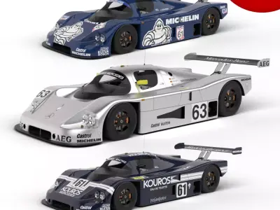 Pack Mercedes-Benz Sauber C9 1987 HQ interior