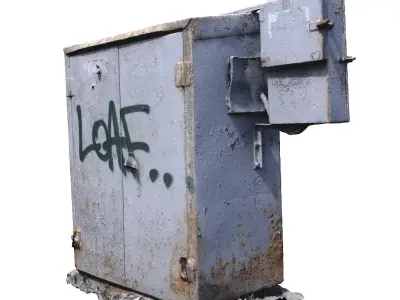 Electrical box withe scan 9 Low-poly 3D model