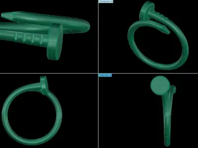Nail Ring size 17 mm 3D print model