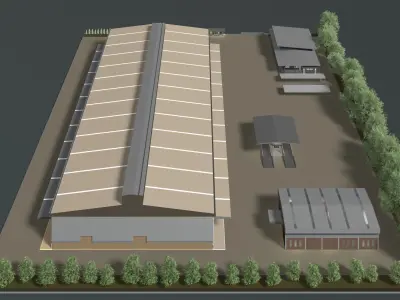 Factory layout 24-12 3D model