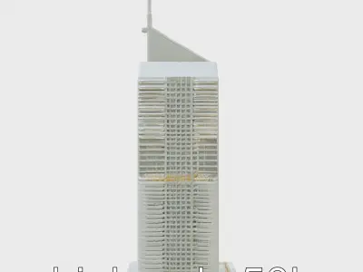 Futuristic Skyscraper Architectural Model Low-poly 3D model order