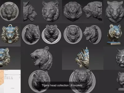 Tigers head collection