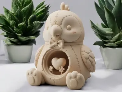 3D Printable Cute Fox Figurine 3D print model